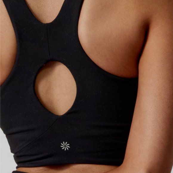 Athleta Conscious Cut Out Crop Top D-DD size 2X Black - Picture 5 of 5